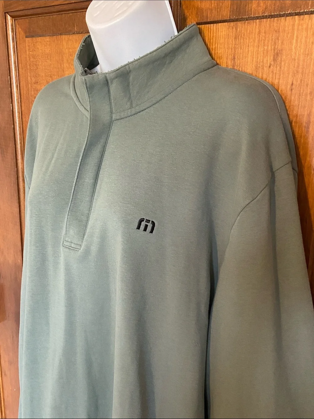 TravisMathew Cloud 2.0 Quarter Zip Pullover olive green Golf Casual Size X Large